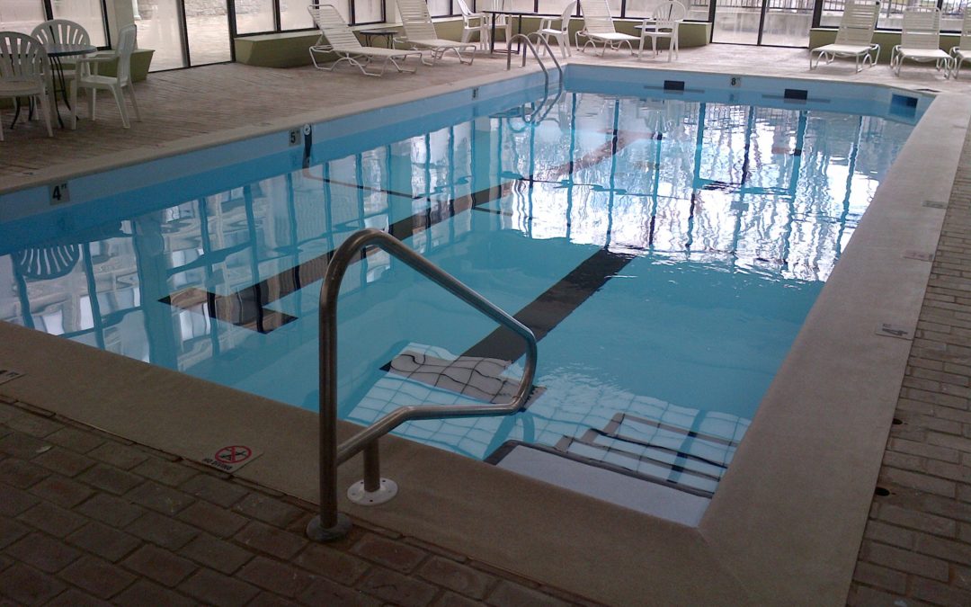 60 Mil PVC Back Bay Hilton Commercial Pool Liner Installation