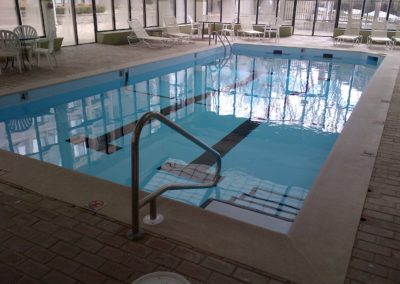 60 Mil PVC Back Bay Hilton Commercial Pool Liner Installation
