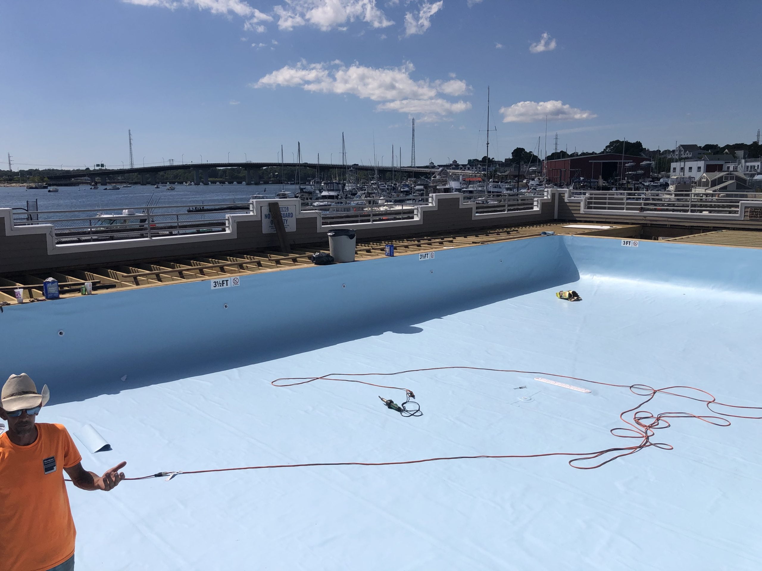 60 mil pvc pool liner installation contractor, custom pool liners, commercial pool liners